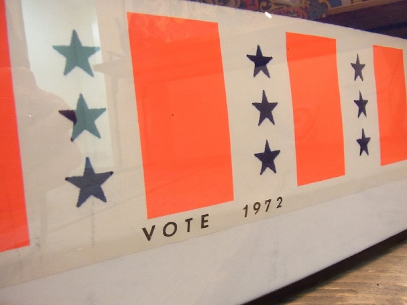 画像3: 【デッドストック】１９７２年製/【VOTE 1972】HIP PRODUCTS ベルベットポスター /額縁込み
