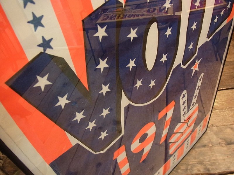画像4: 【デッドストック】１９７２年製/【VOTE 1972】HIP PRODUCTS ベルベットポスター /額縁込み