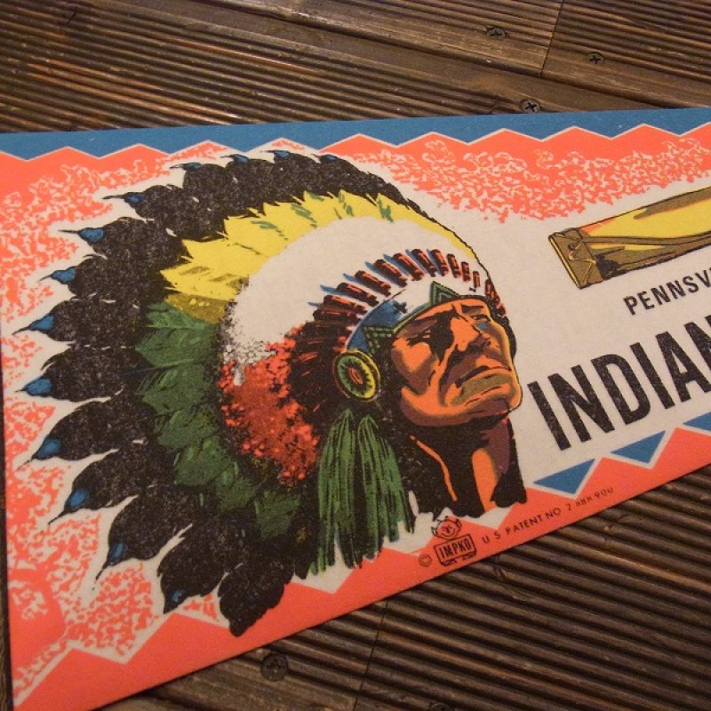 画像2: 【１９６０〜１９７０年代・スーベニア ペナント "インディアンヘッド" / デッドストック】