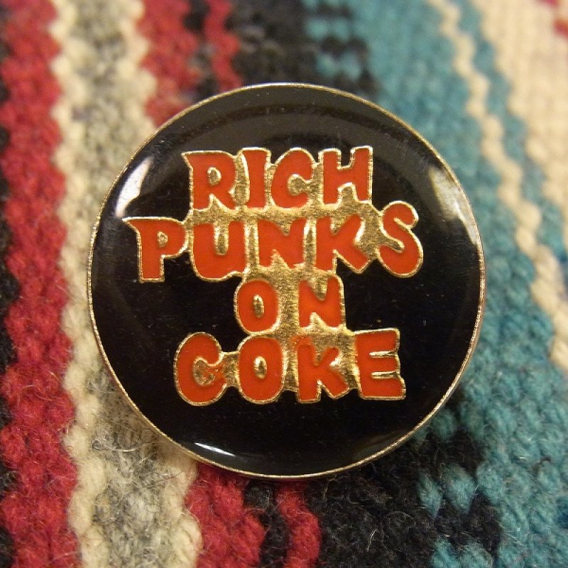 画像1: 【RICH PUNKS ON COKE】 1980-1990's ビンテージピンバッチ　