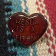 画像1: 【JESUS IS A FRIEND】 1980-1990's ビンテージピンバッジ (1)
