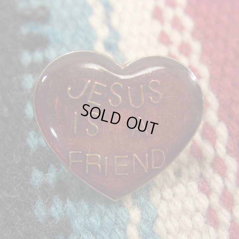 画像1: 【JESUS IS A FRIEND】 1980-1990's ビンテージピンバッジ