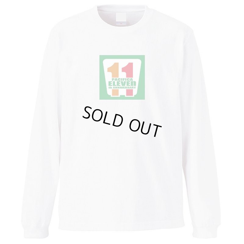 画像1: ☆３０％オフ☆【 １１周年 オリジナルプリント L/S Tシャツ "  P-11 " 】７.１oz ヘビーウェイト・コットンTシャツ / ホワイト /４サイズ(S,M,L,XL)