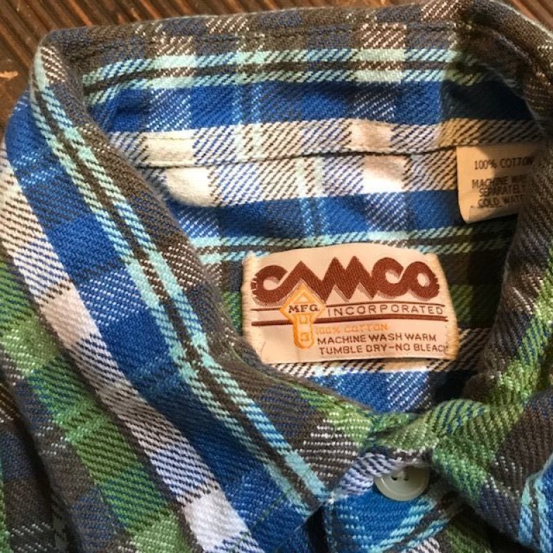 画像4: 【CAMCO/カムコ・ヘビーフランネル・コットン１００％・肉厚ネルシャツ】 ブルーベース・４サイズ(S/M/L/XL)