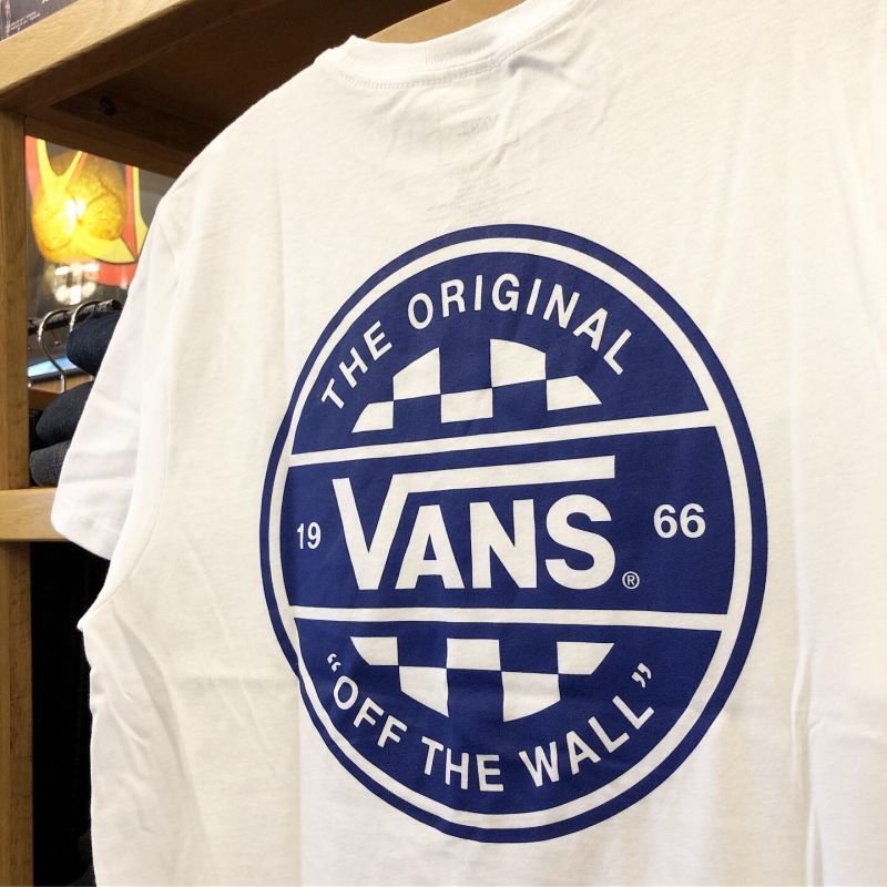 画像1: 【 VANS / USA 】アメリカ企画・ロゴTシャツ " CHECKER LOGO 1966 " ホワイト ３サイズ(S/M/L)