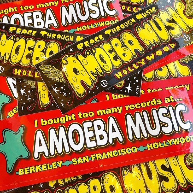 画像1: 【 AMOEBA MUSIC USA / アメーバミュージック 】バンパー・ステッカー  27X8  ・２デザイン