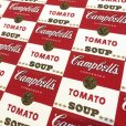 画像2: ☆セールプライス☆【キャンベルスープ・ビンテージファブリック・パネル / アンディ・ウォーホル】1970s-1980s Andy Warhol / CAMPBELL'S TOMATO SOUP / 46 X 28 cm (2)