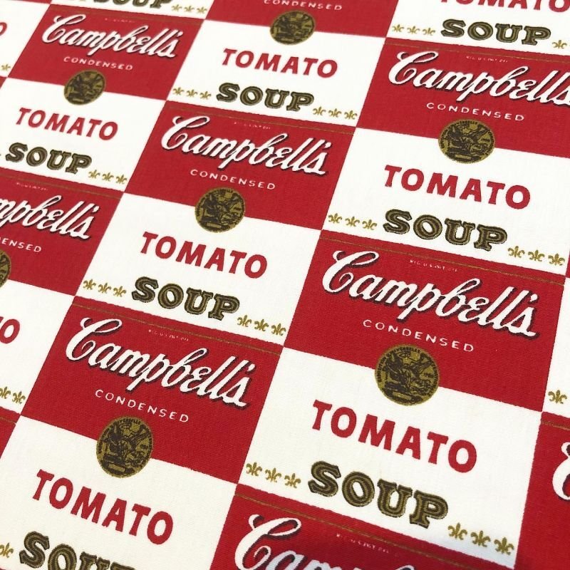 画像2: ☆セールプライス☆【キャンベルスープ・ビンテージファブリック・パネル / アンディ・ウォーホル】1970s-1980s Andy Warhol / CAMPBELL'S TOMATO SOUP / 46 X 28 cm