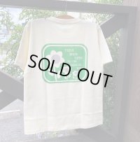 【 パシフィカ オリジナルプリント Tシャツ " TURN BACK TIME TO " 】 6.2 oz コットン100％ クルーネック Tシャツ グリーンxグレー・３サイズ(M,L,XL)