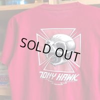 ビンテージ【１９９０年代・パウエルペラルタ】" TONY HAWK / トニーホーク " オールド・スケート プリントTシャツ (MEDIUMサイズ)