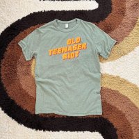 【 オリジナルプリント S/S Tシャツ " OLD TEENAGER " 】 4.4 oz コットン50％ポリ50% 杢/霜降りTシャツ ２カラー ３サイズ(M,L,XL)