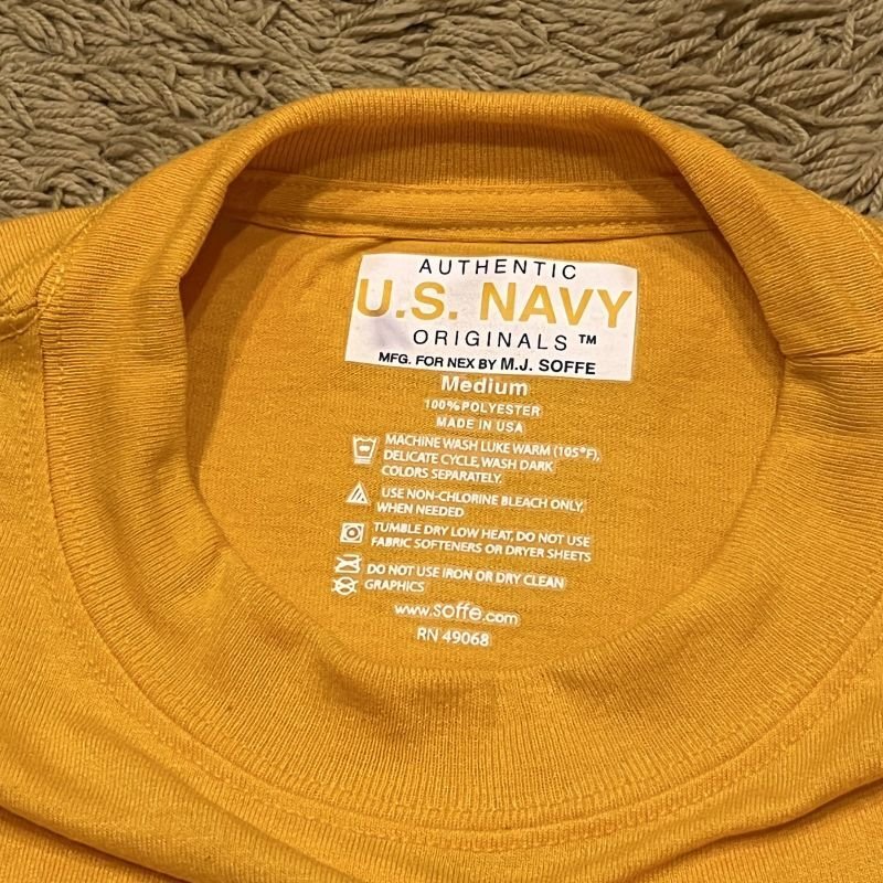 画像4: 【 未使用品 】SOFFE / U.S.NAVY・トレーニングTシャツ・アメリカ製 / ポリ100% / リフレクター ２サイズ(M,L)