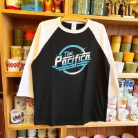 【 オリジナルプリント 3/4 Tシャツ " MAGNA PACIFICA " 】５.６oz ・コットン・七分袖・ベースボール・Tシャツ ２カラー・３サイズ(M,L,XL)