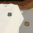 画像3: 【 オリジナルプリント L/S Tシャツ " PACIFIST ARMY " 】 7.1 oz コットン100％ ロングTシャツ ２カラー(ミシガンブルー/UPSブラウン)・３サイズ(M,L,XL) (3)