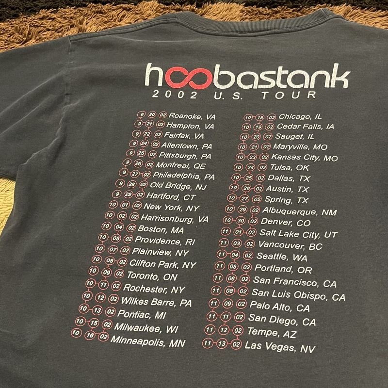 画像4: 【2002年 HOOBASTANK / オールド Tシャツ】" フーバスタンク・USツアーTシャツ" / プリントTシャツ (おおよそLARGEサイズ) ビンテージ・バンドTシャツ