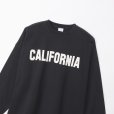 画像3: 【CHAMPION/チャンピオン】 米綿100% ヘビーウェイト フロッキープリント / CALIFORNIA / カリフォルニア - 長袖Tシャツ・ ブラック・３サイズ(M,L,XL)  (3)