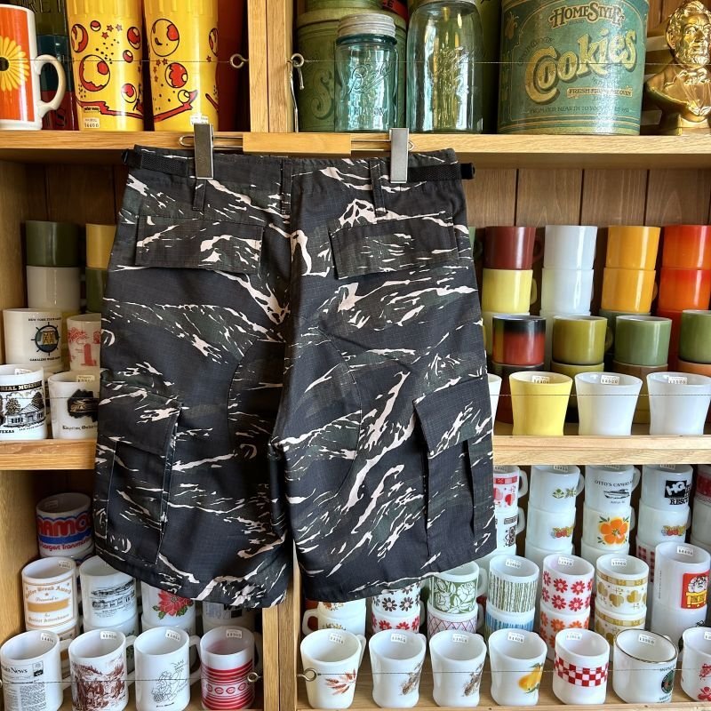 画像3: 【 TIGER CAMO BDU SHORTS / タイガーカモ ６ポケット アーミーショーツ 】リップストップ・ショートパンツ・カーゴショーツ / 軍パン ・4サイズ(S/M/L/XL)