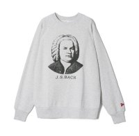 【 Healthknit / ヘルスニット 】バッハ スウェット・ラグランスリーブ / アッシュ(ライト)グレー・3サイズ(M/L/XL) クラシック長袖クルースウェット