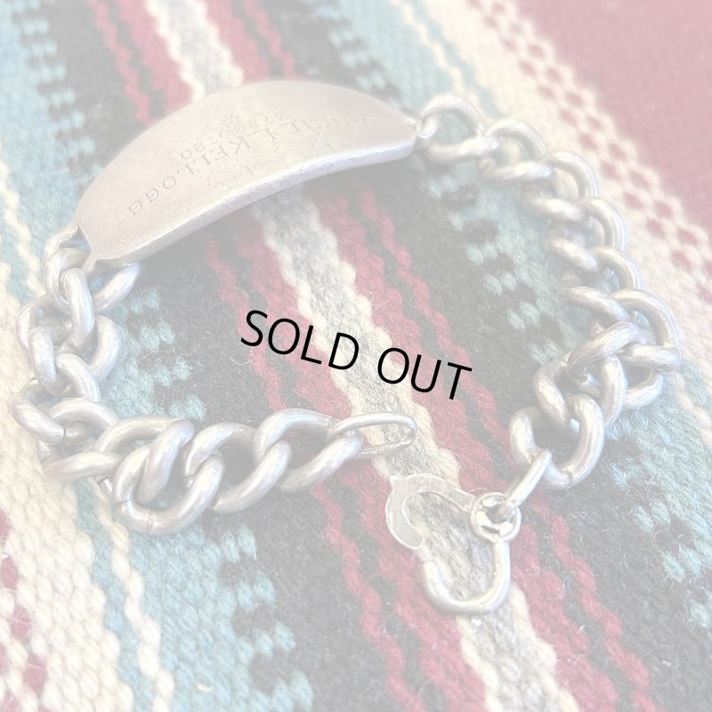 画像3: ビンテージ【 1940s-1950s / US.military id bracelet 】USミリタリー・IDブレスレット・スターリングシルバー