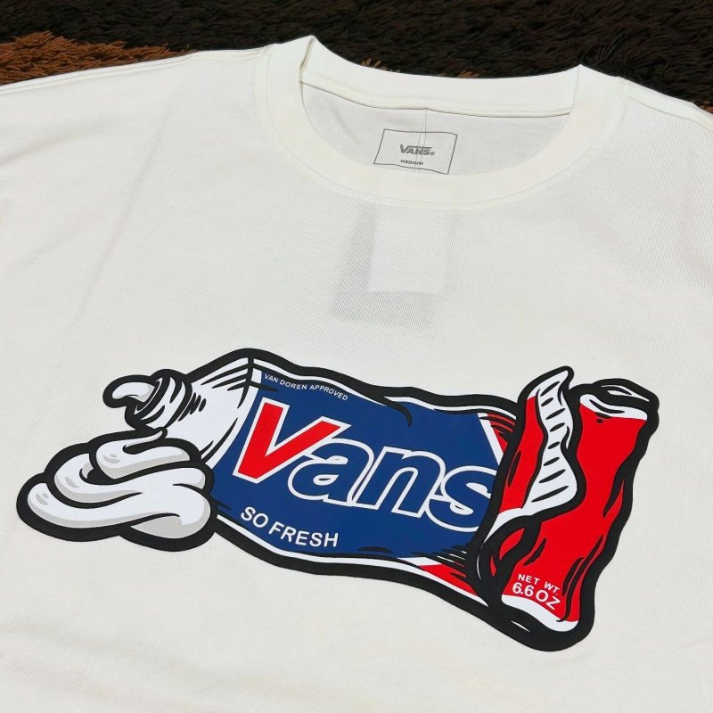 画像2: 【 VANS / USA 】アメリカ企画・ロゴTシャツ " TOOTH PASTE " オフホワイト ３サイズ(M/L/XL)