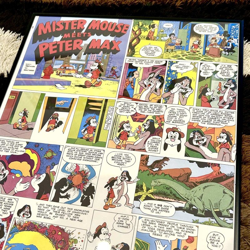 画像2: 【PETER MAX】1960-1970年代・ 82.5 X 41 cm ・【ビンテージポスター】額縁込み