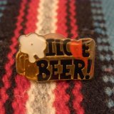 画像: 【I LOVE BEER】 1980'S ・ ビンテージ ピンバッチ 