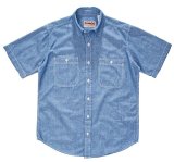 画像: 【CAMCO/カムコ・シャンブレー 半袖 ワークシャツ】 ブルー・３サイズ(S/M/L)