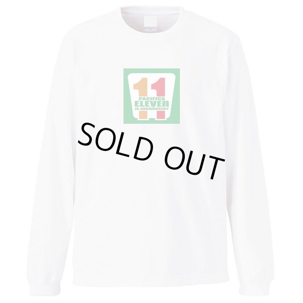 画像1: ☆３０％オフ☆【 １１周年 オリジナルプリント L/S Tシャツ "  P-11 " 】７.１oz ヘビーウェイト・コットンTシャツ / ホワイト /４サイズ(S,M,L,XL)