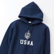 画像2: ☆３０％オフ☆【CHAMPION / チャンピオン・ スウェットパーカー " USNA "】"ネイビー" リバースウィーブ・フード・パーカー・３サイズ(M,L,XL)