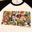 画像3: ☆セールプライス☆【 オリジナルプリント 3/4 Tシャツ " Panel Of Psychedelic " 】ホワイト/ブラック・５.６oz ・コットン・七分袖・ベースボール・Tシャツ ４サイズ(S,M,L,XL)