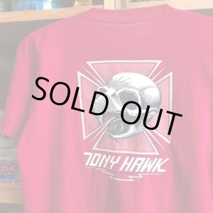 画像: ビンテージ【１９９０年代・パウエルペラルタ】" TONY HAWK / トニーホーク " オールド・スケート プリントTシャツ (MEDIUMサイズ)