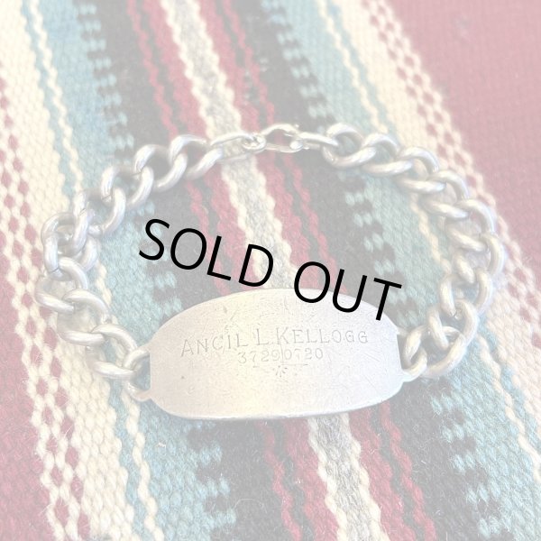 画像1: ビンテージ【 1940s-1950s / US.military id bracelet 】USミリタリー・IDブレスレット・スターリングシルバー