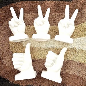 画像: 1990S【 FINGER SCULPTURE / セラミックオブジェ 】ピースサイン・サムズアップ / ビンテージ / オールド アメリカ雑貨 USA