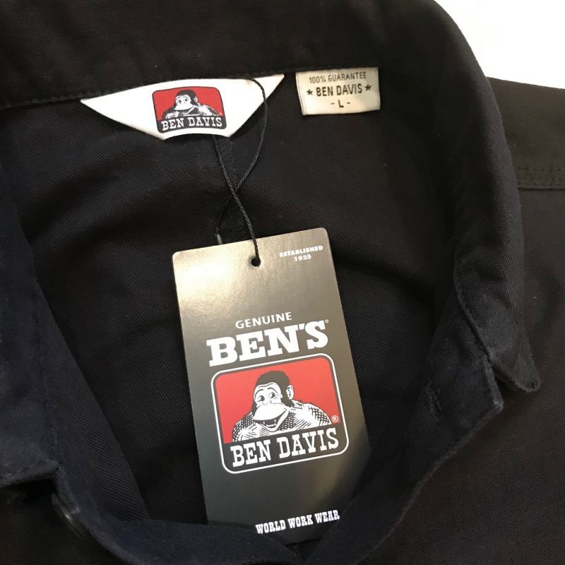 画像4: 【 BEN DAVIS / ベンデイビス 】コットン・ファティーグシャツ / アーミーシャツ　ブラック・２サイズ (MEDIUM, LARGE)