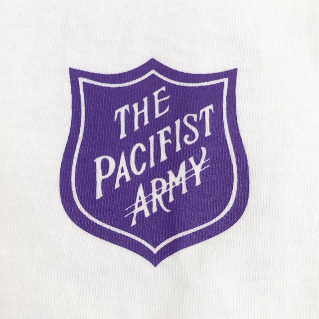 画像3: 【 オリジナルプリント S/S Tシャツ " PACIFIST ARMY " 】 7.1 oz コットン100％ Tシャツ アメジスト（パープル）・４サイズ(S,M,L,XL)