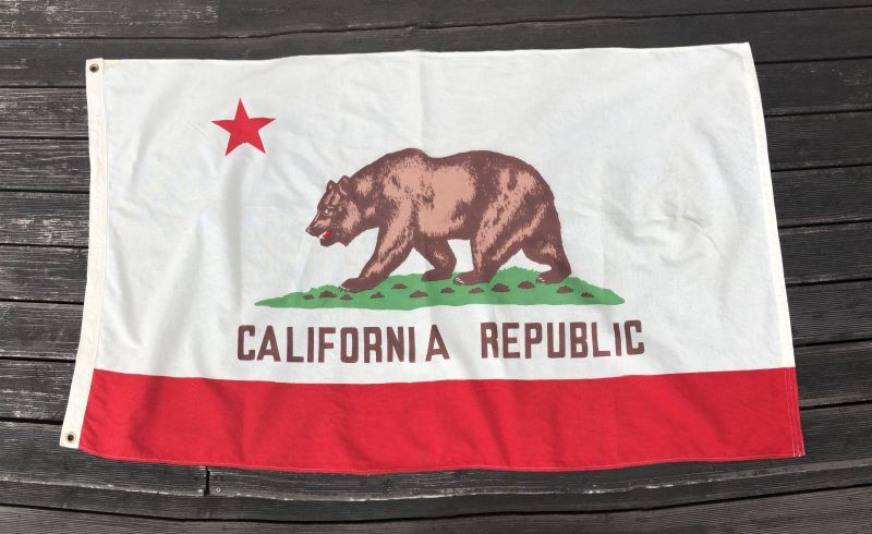 特大！BIG 70's カリフォルニア州旗アメリカンアンティーク美品 西海岸