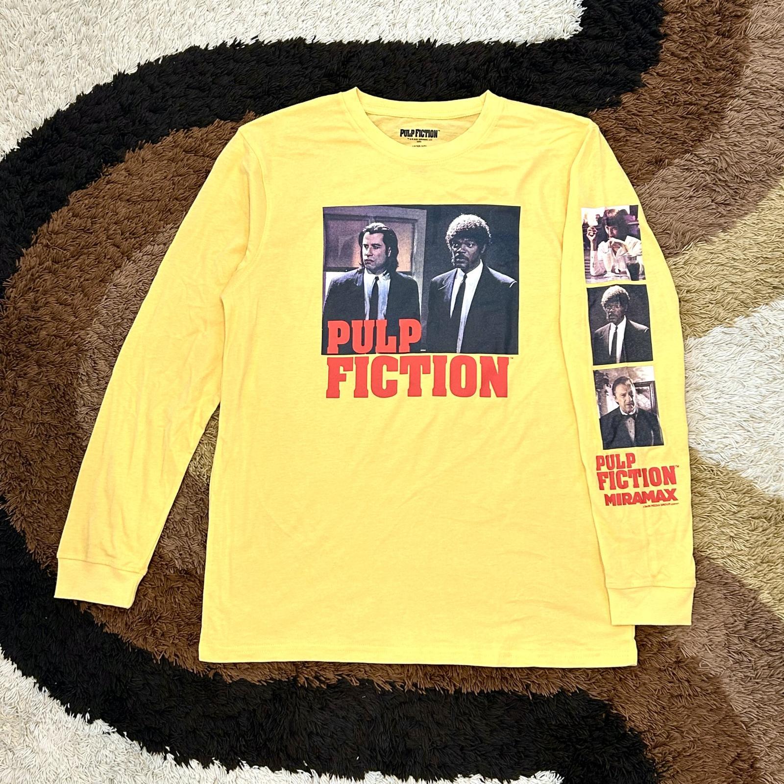 画像4: USオフィシャルライセンス【 パルプフィクション / PULP FICTION 】 ロングスリーブTシャツ / イエロー 4サイズ(S,M,L,XL) 映画ムービーTシャツ
