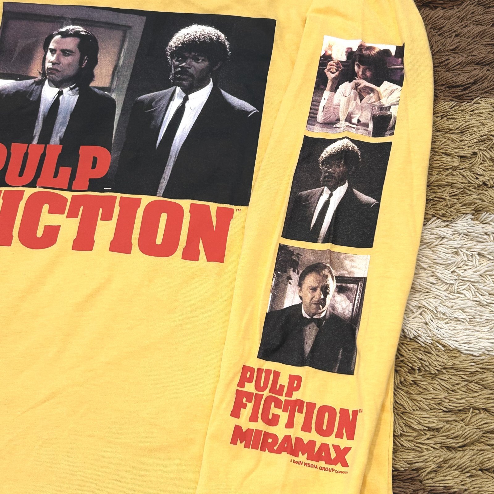 画像3: USオフィシャルライセンス【 パルプフィクション / PULP FICTION 】 ロングスリーブTシャツ / イエロー 4サイズ(S,M,L,XL) 映画ムービーTシャツ