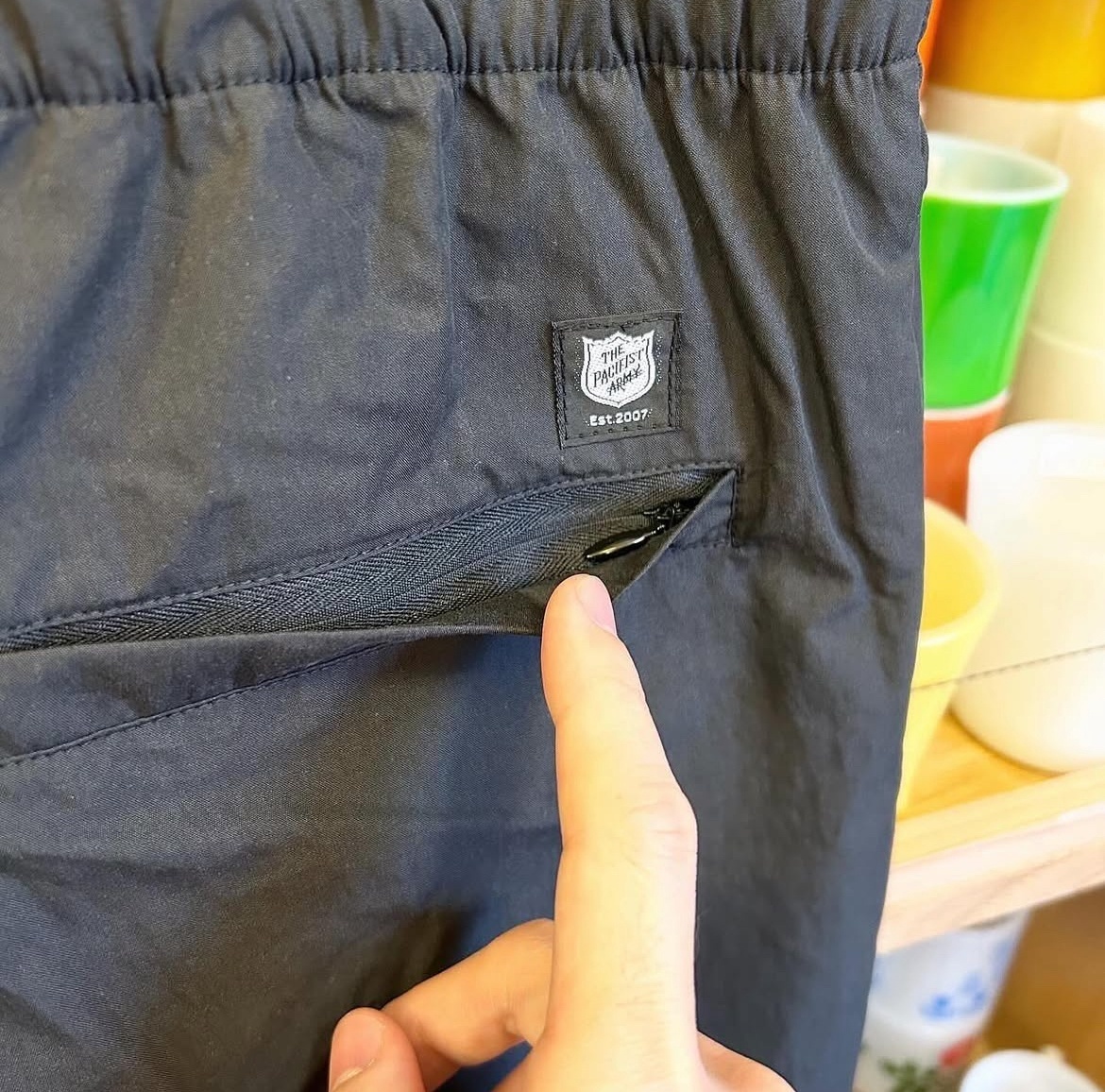 画像5: パシフィカオリジナル【60/40クロス・オリジナルイージーパンツ】ブラック・4サイズ(M/L/XL/XXL)